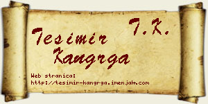 Tešimir Kangrga vizit kartica
